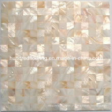 Azulejo de mosaico de concha da mãe da pérola natural (HMP68)